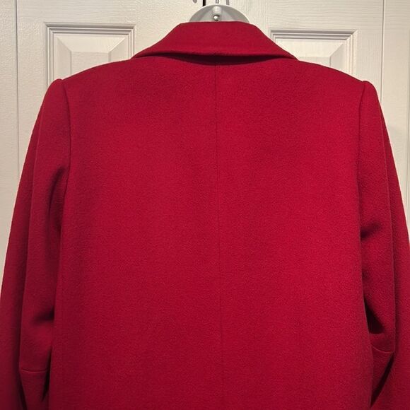 Vintage Forrani Red Double Breasted 100% Wool Long Coat Size 7/8 Petite‎ - Picture 11 of 16
